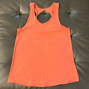 Coral twist back tank